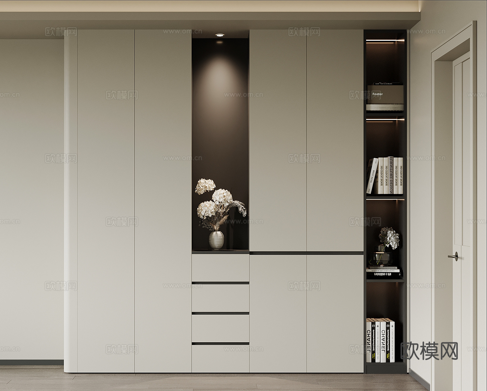 现代鞋柜 玄关柜su模型