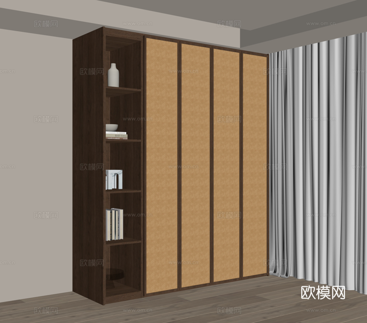 中古风衣柜su模型