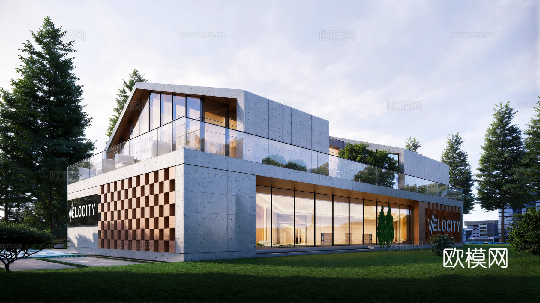 混凝土建筑su模型