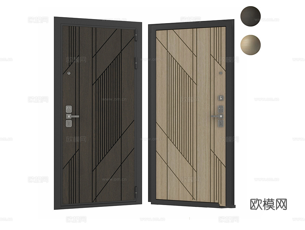 Guardian 防盗入户门3d模型下载（渲染图1）