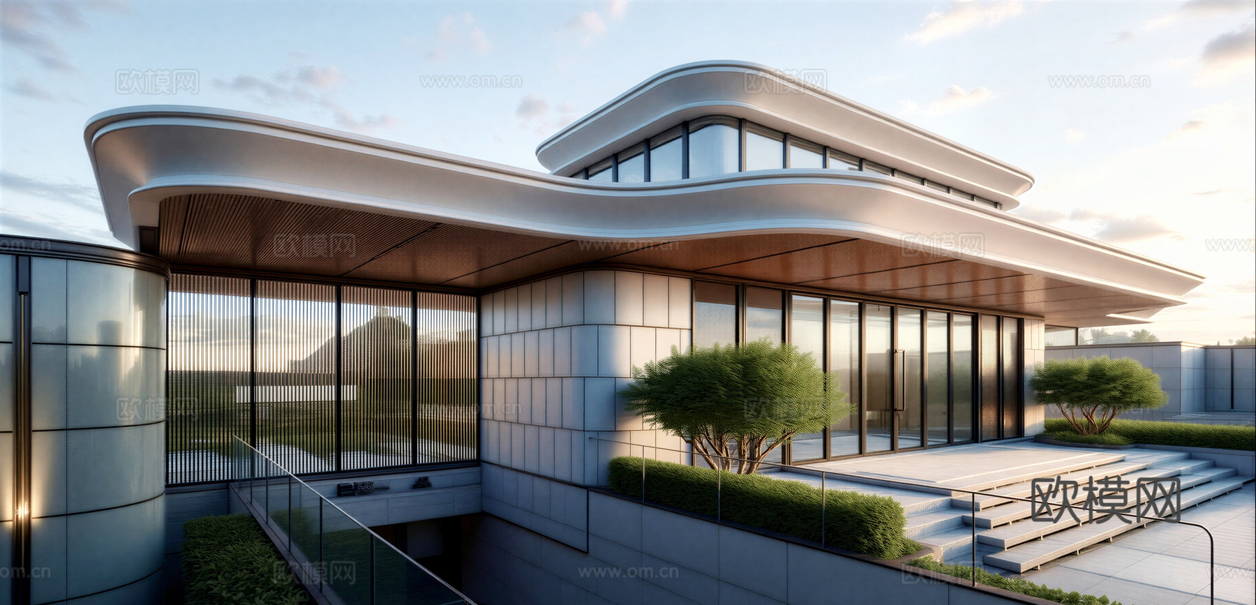 小区入口  小区门头su模型