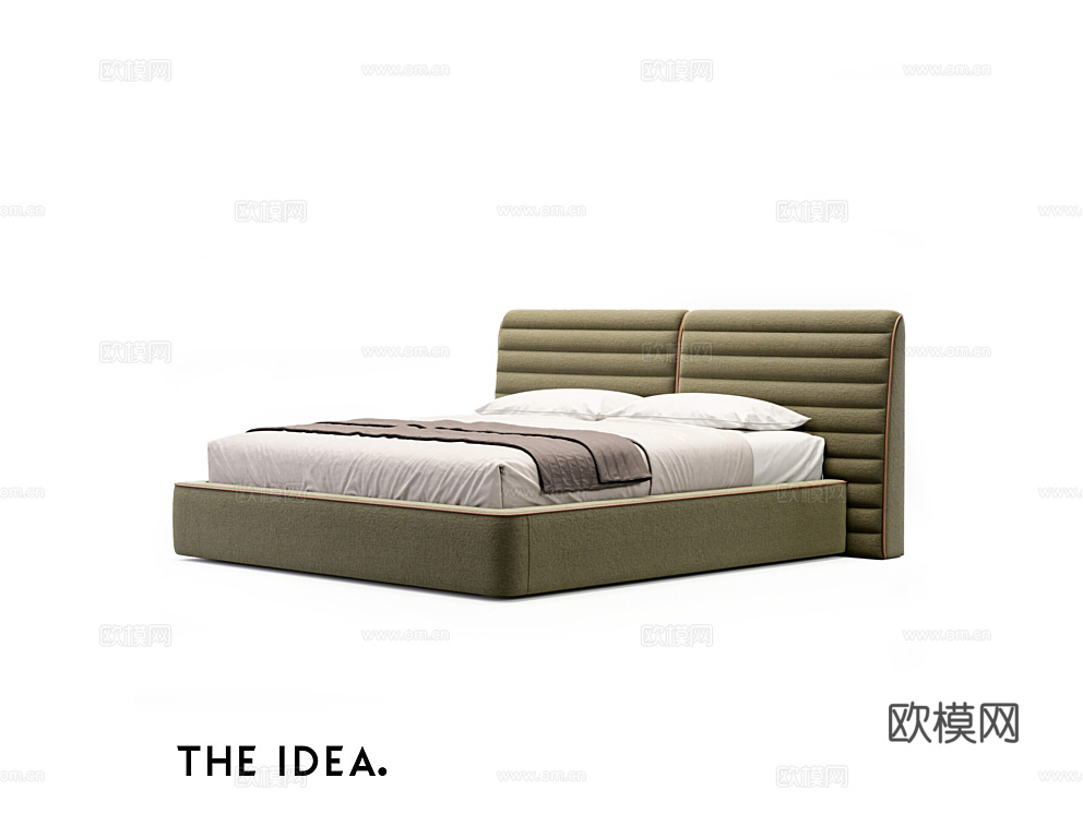 THE IDEA 双人床3d模型下载（渲染图1）