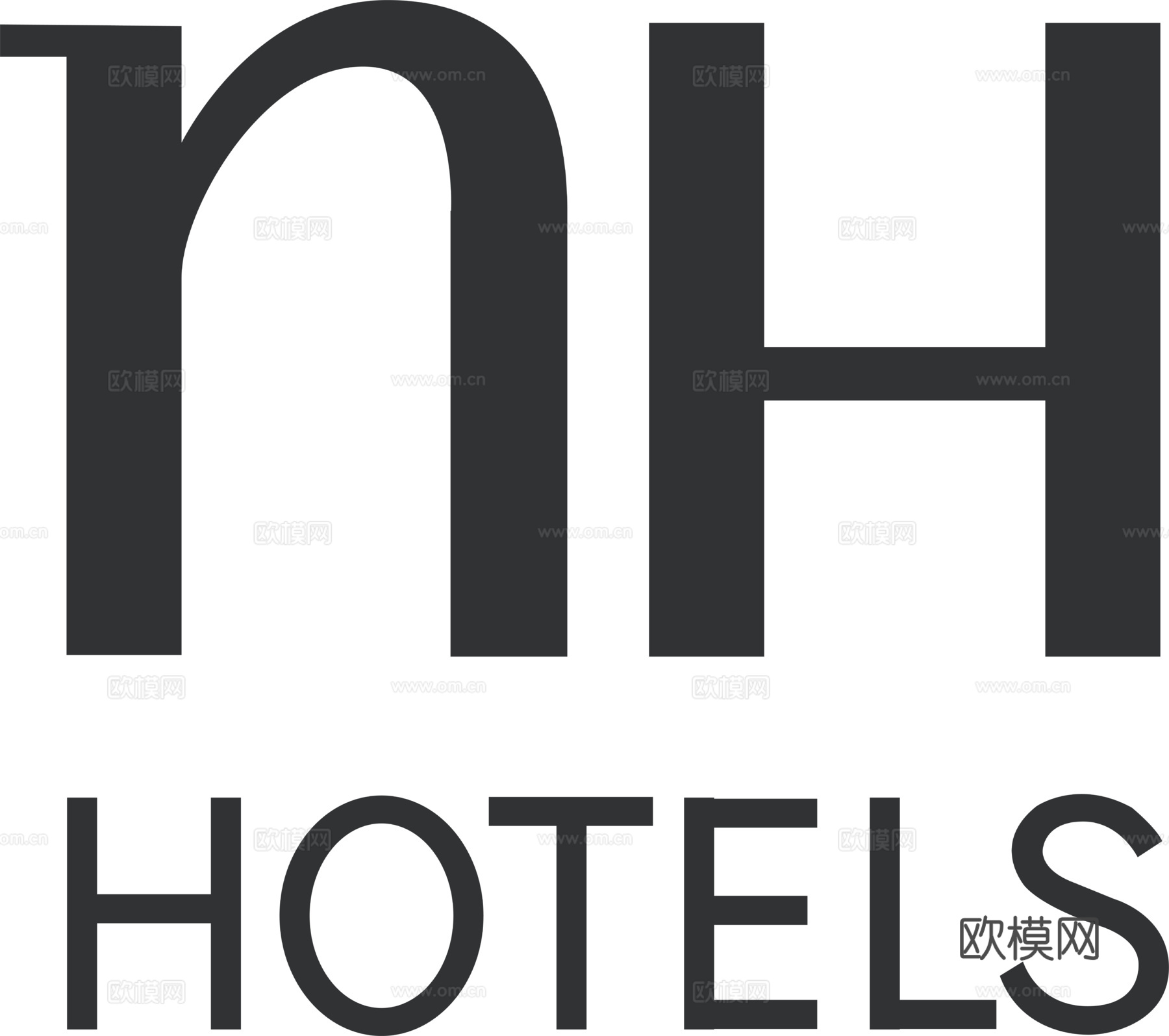 NH酒店，酒店旅馆logo