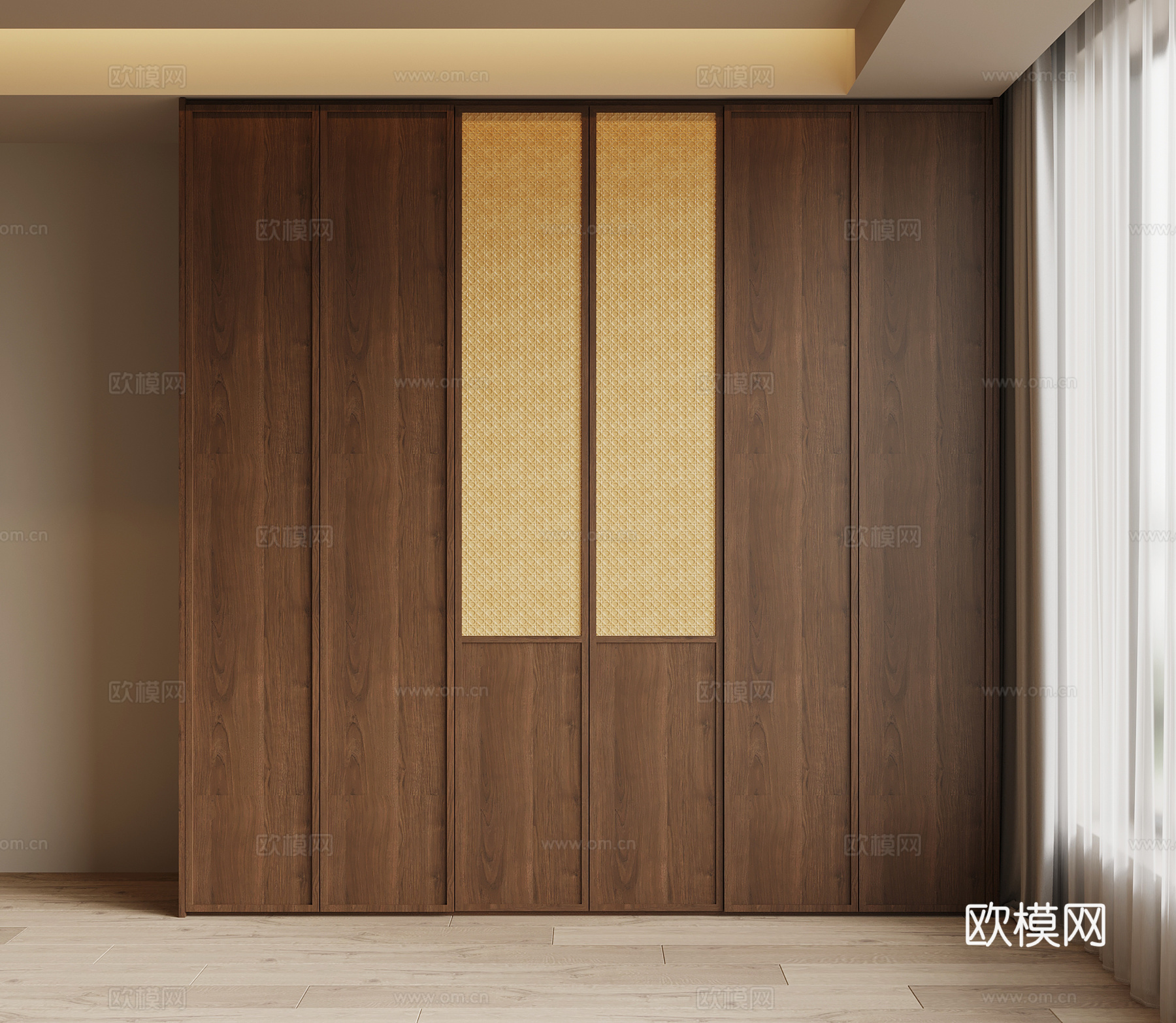 中古风衣柜su模型