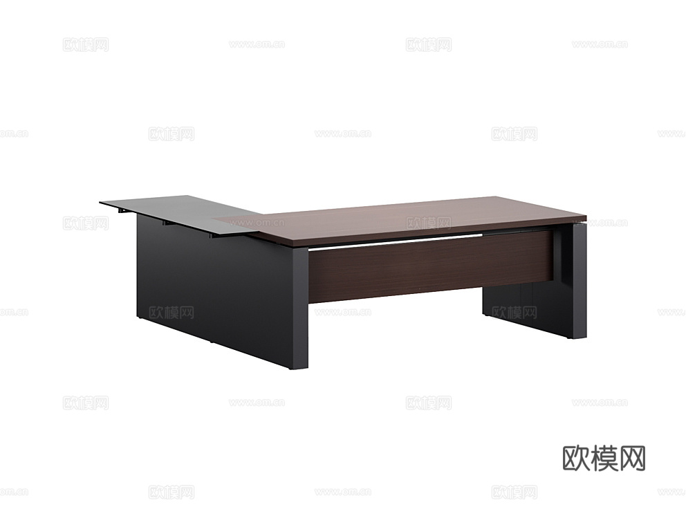 SoloOffice 办公桌 班台桌3d模型下载（渲染图3）