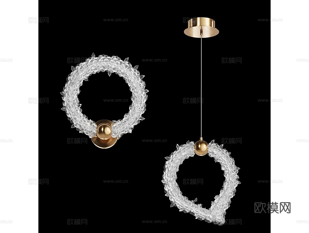 MODELUX 奢华水晶灯3d模型下载（渲染图4）