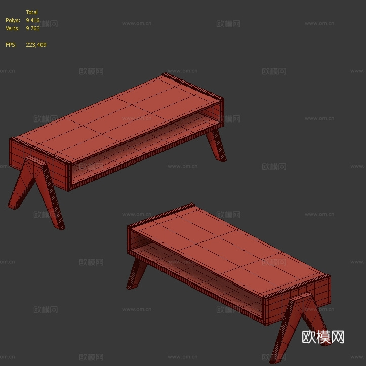 现代艾希霍尔茨的咖啡桌狮子3d模型
