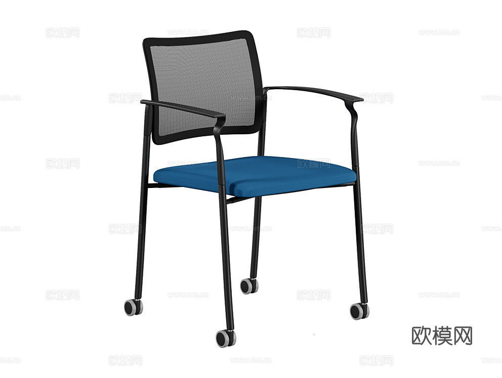 Solo 移动办公椅 会议椅3d模型下载（渲染图4）