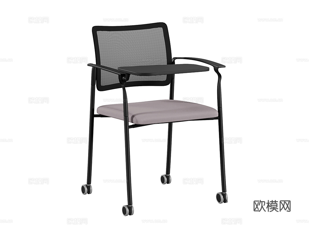 Solo 移动办公椅 会议椅3d模型下载（渲染图3）