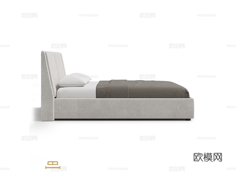 idealbeds 双人床3d模型下载（渲染图3）