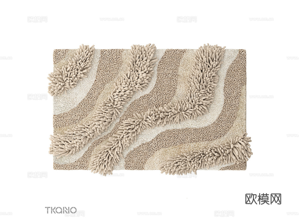 Tkano 毛绒地毯3d模型下载（渲染图1）
