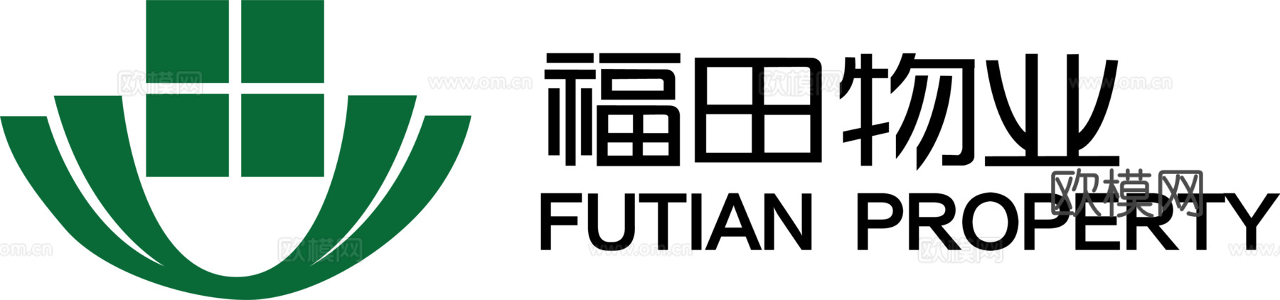 福田物业，物业管理logo