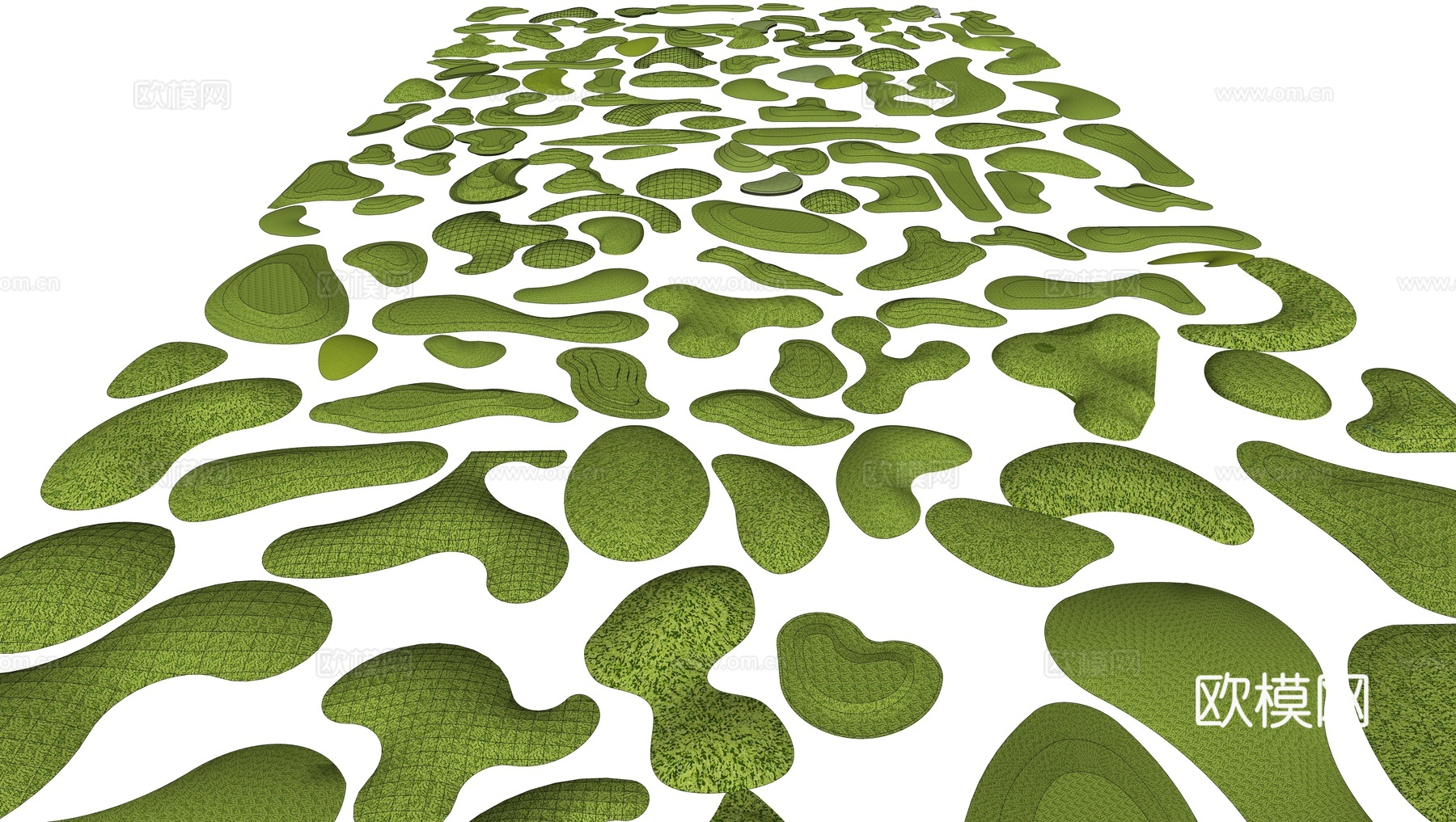 景观微地形 草坡su模型