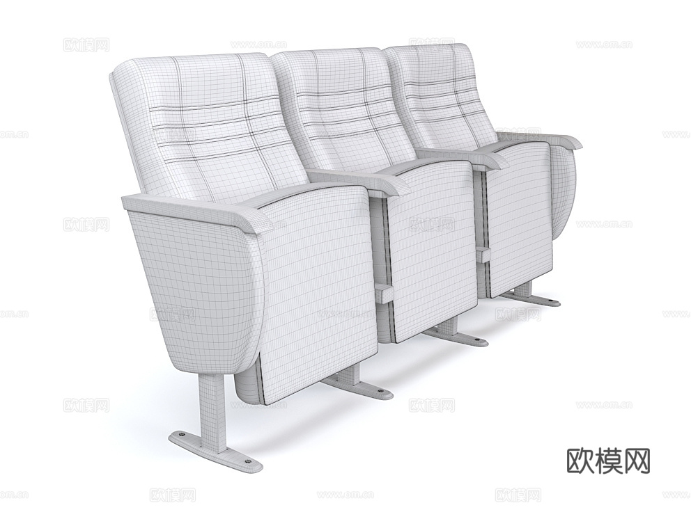Furnitrade 连排椅 电影院椅子3d模型下载（渲染图2）
