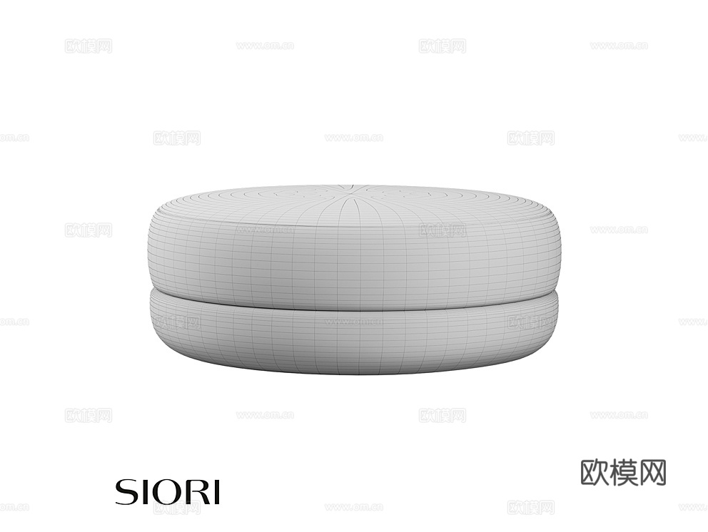 Siori 圆形沙发凳 脚踏3d模型下载（渲染图2）