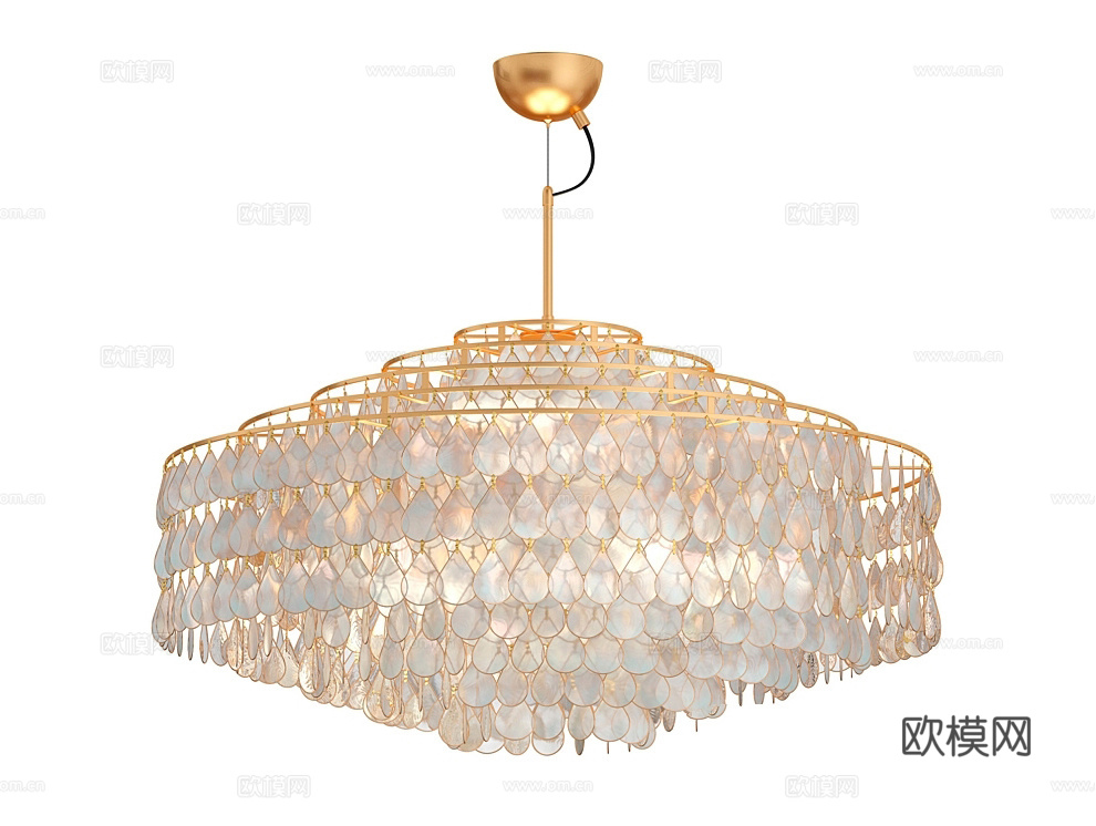 Favorite 奢华水晶灯3d模型下载（渲染图2）