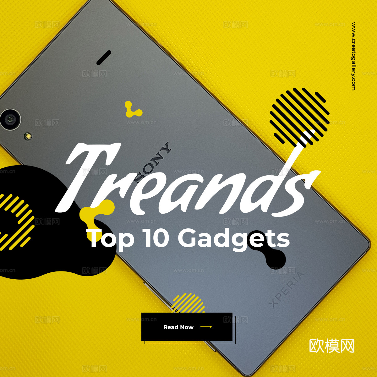 孟菲斯图文排版时尚创意广告海报36