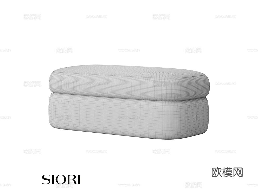 Siori 沙发凳 脚踏3d模型下载（渲染图2）