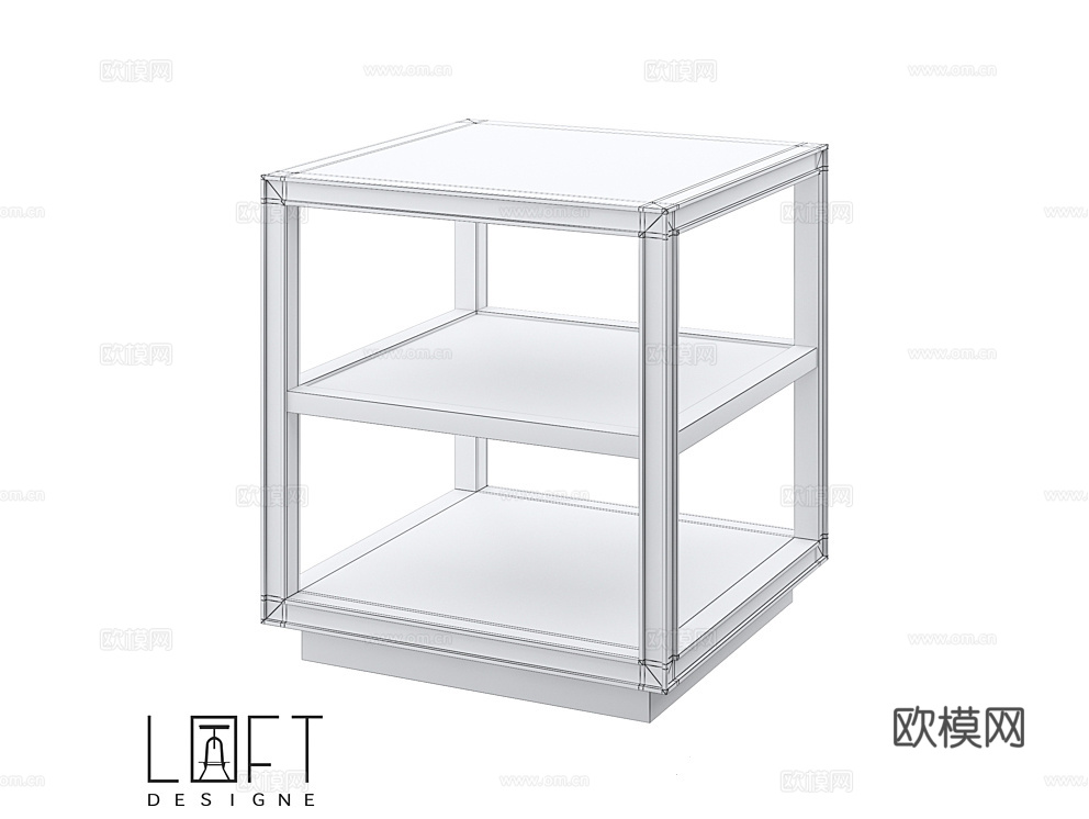 LoftDesigne 木桌 角几3d模型下载（渲染图2）