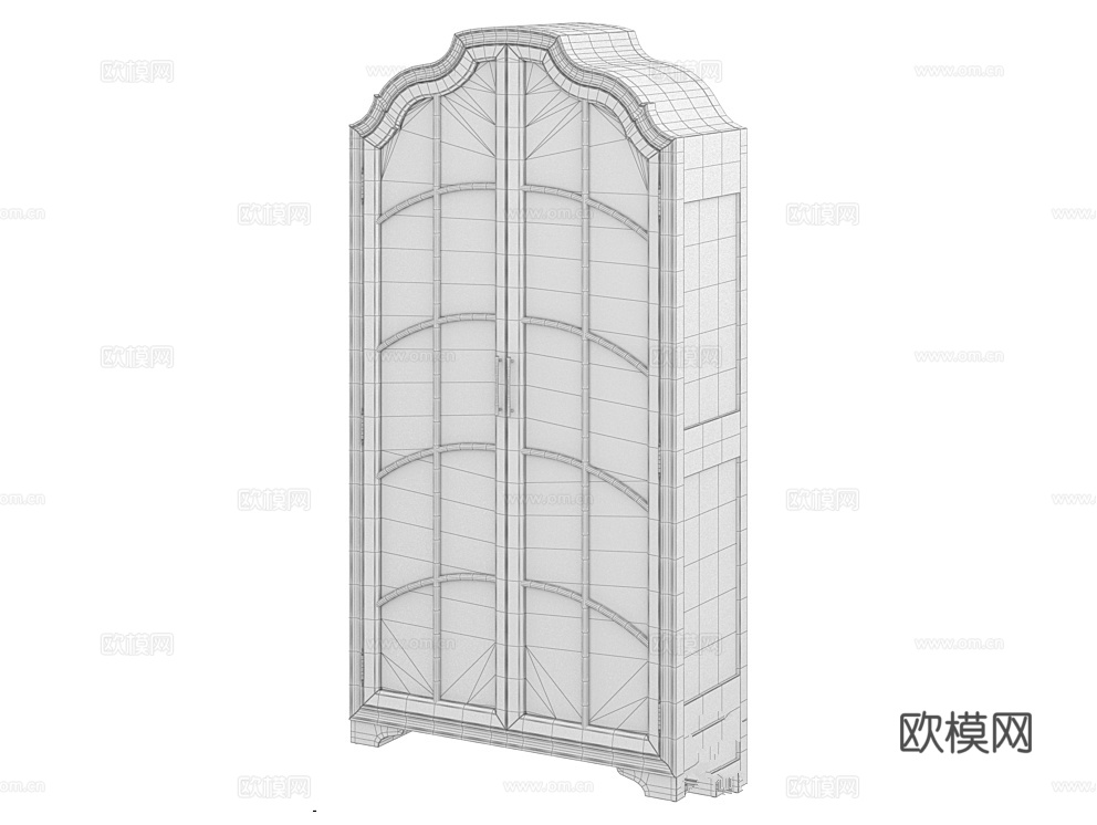 LoftDesigne 玻璃柜 酒柜3d模型下载（渲染图2）