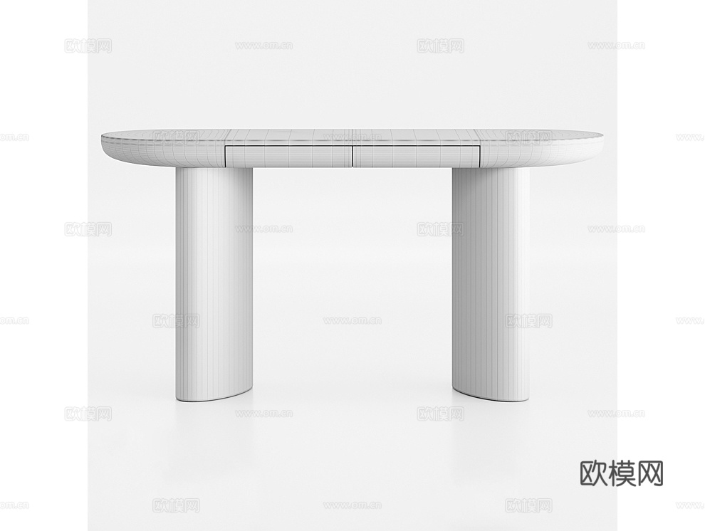 Reloft 实木书桌3d模型下载（渲染图2）