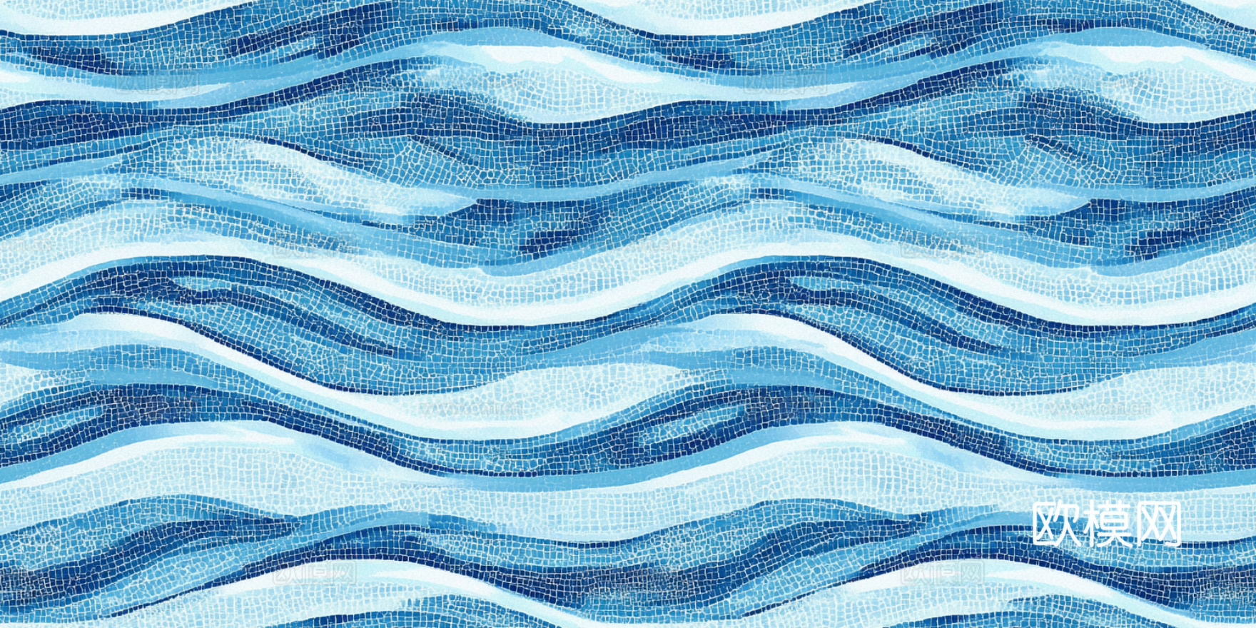 马赛克水纹拼花无缝贴图
