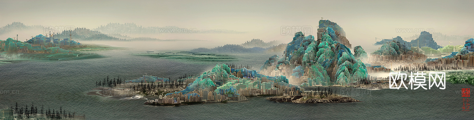 中式新中式挂画壁画字画山水花鸟背景墙壁纸装饰画油画