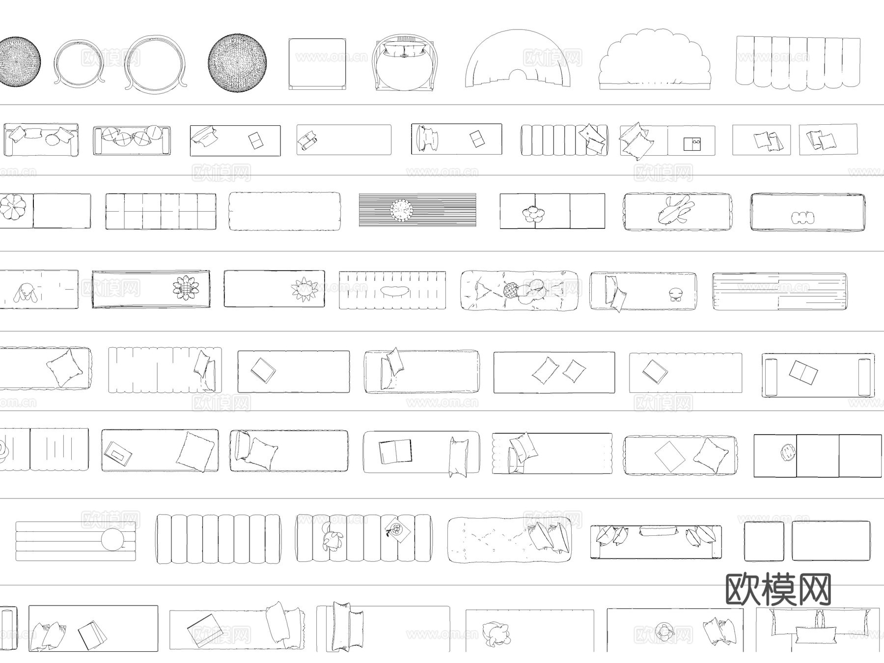 2026年最新飘窗坐垫飘窗靠垫窗台垫CAD图库cad施工图下载（渲染图3）