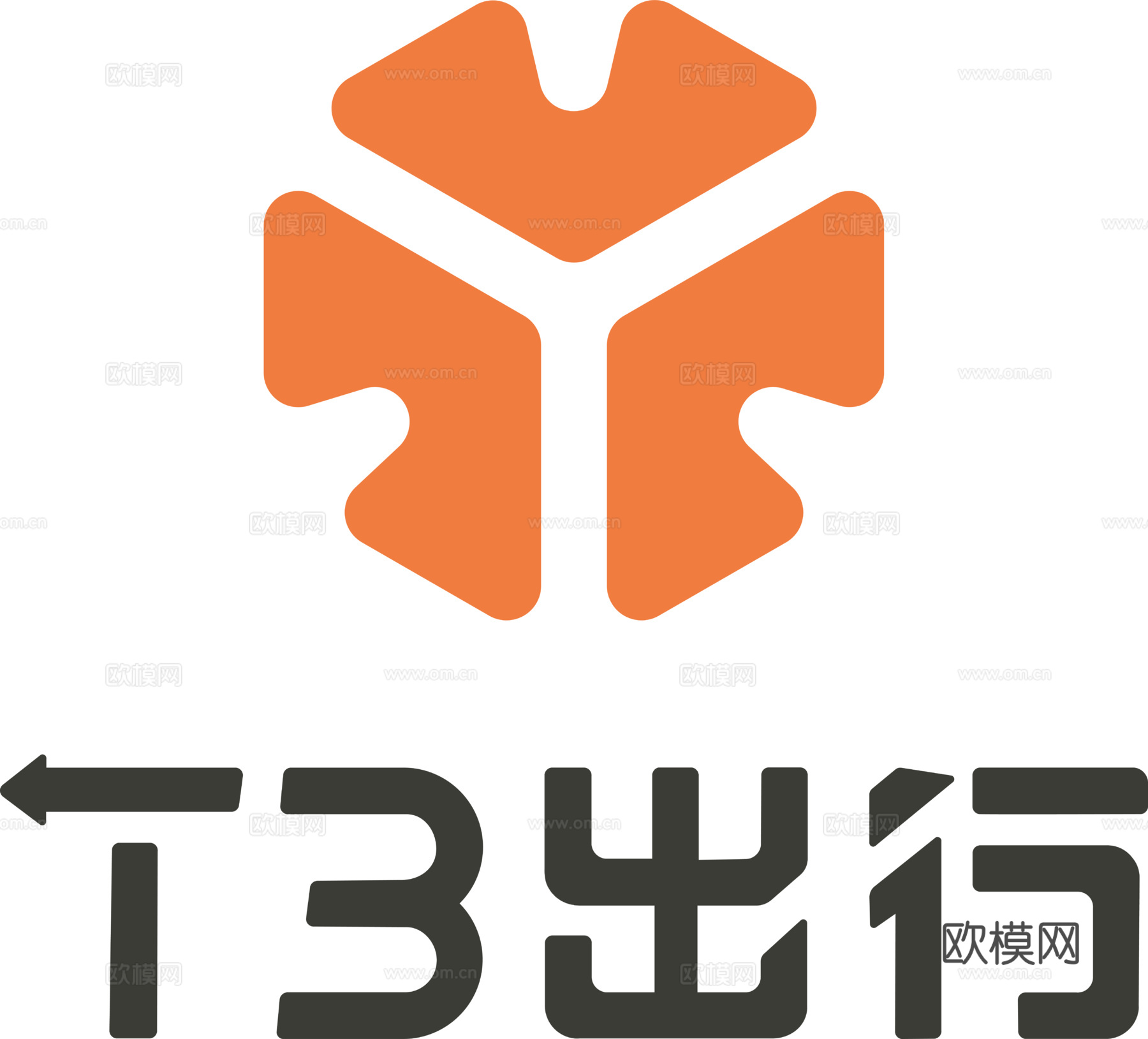 T3出行，打车租车logo