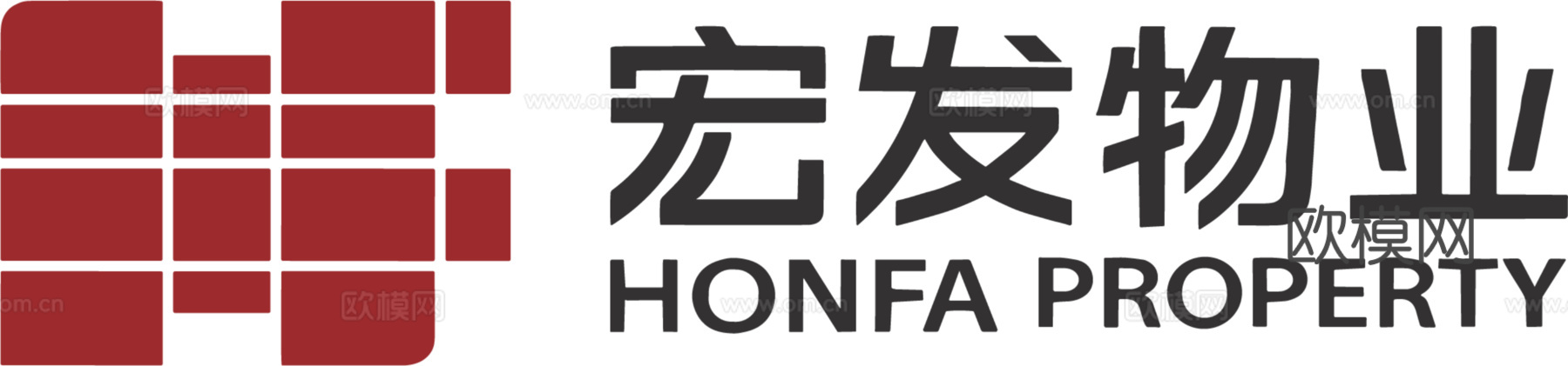 宏发物业，物业管理logo