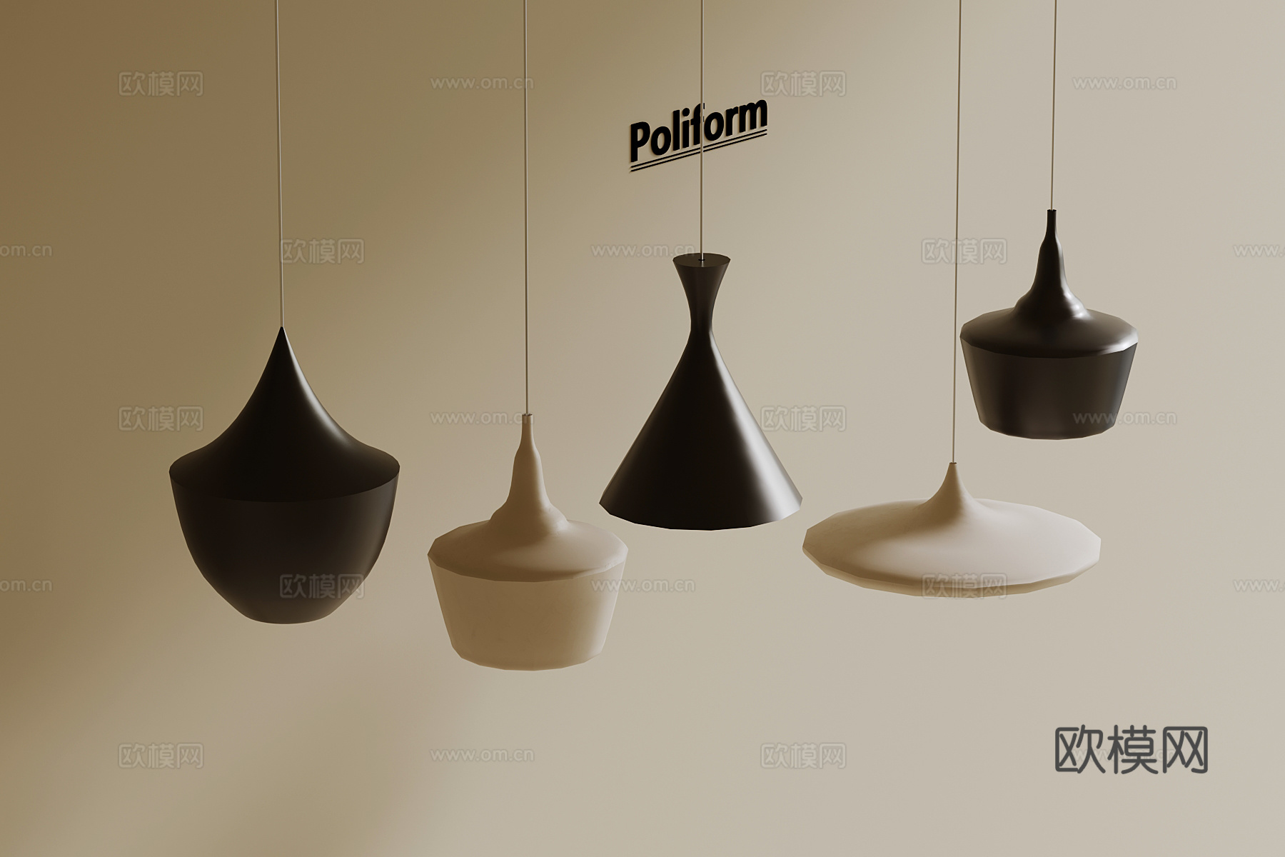 现代吊灯3d模型