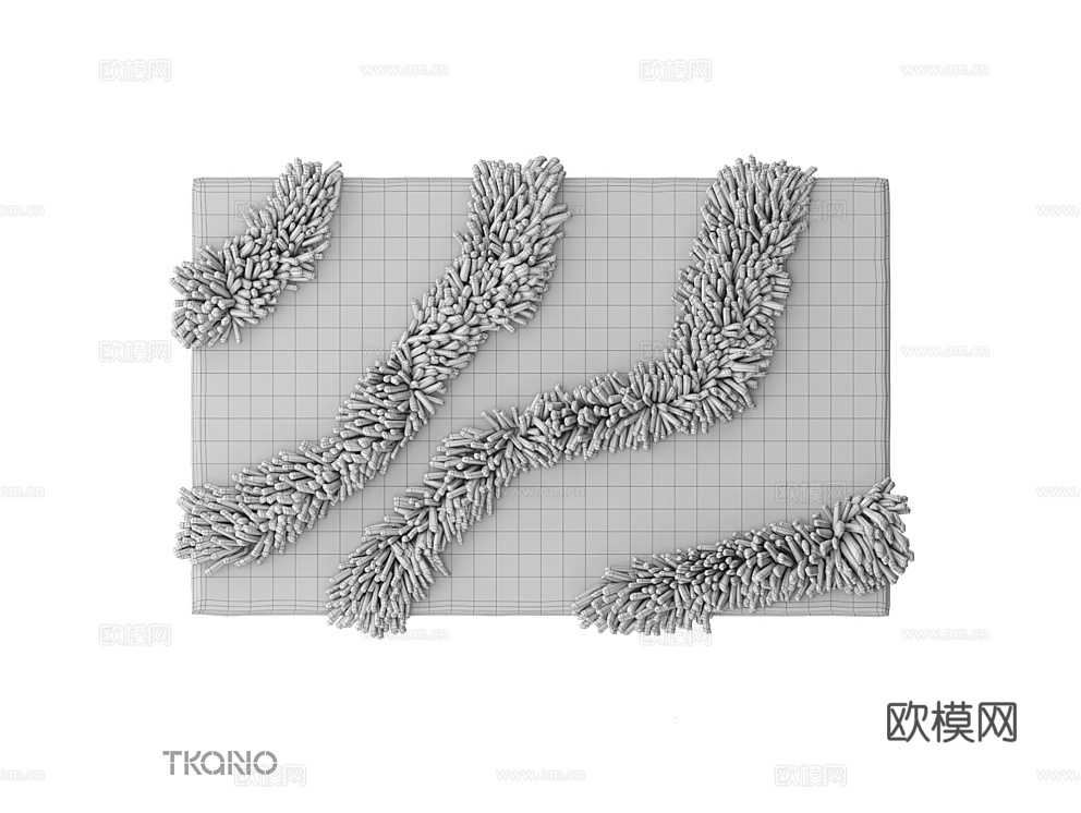 Tkano 毛绒地毯3d模型下载（渲染图3）