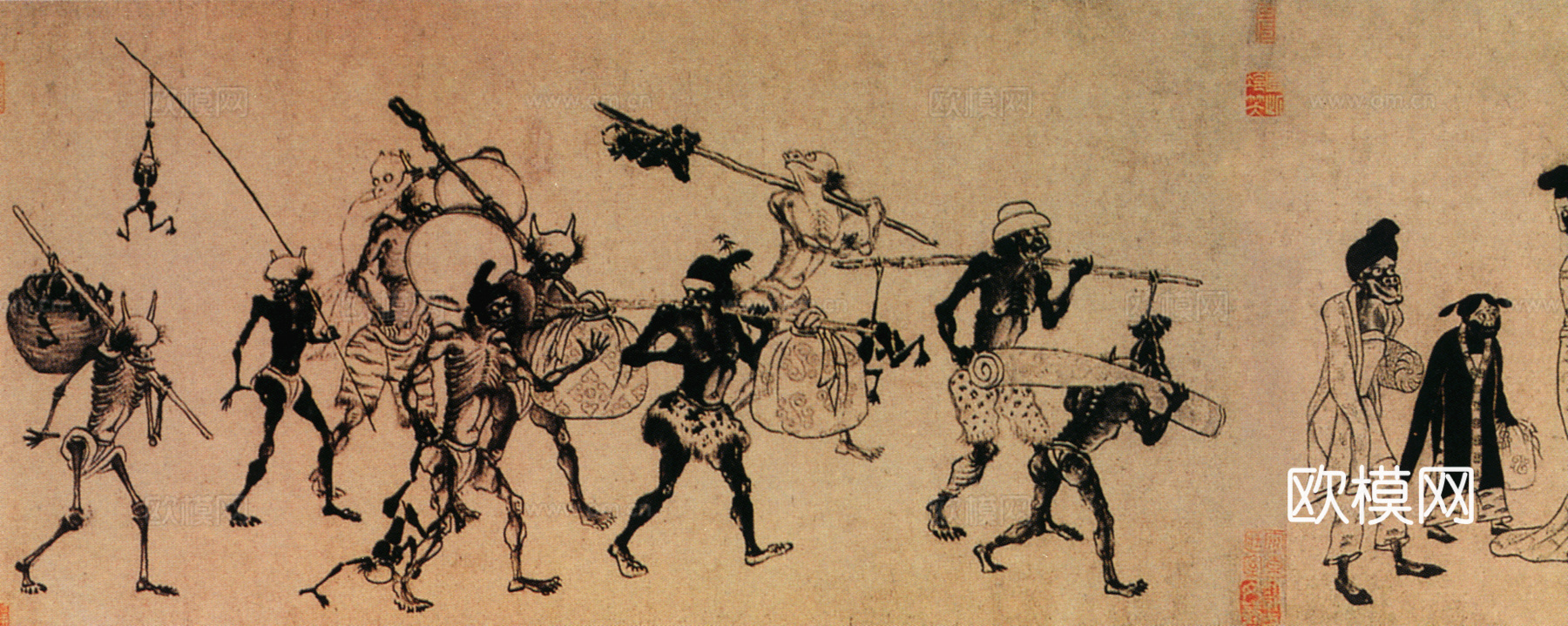 中式新中式挂画壁画字画山水花鸟背景墙壁纸装饰画油画