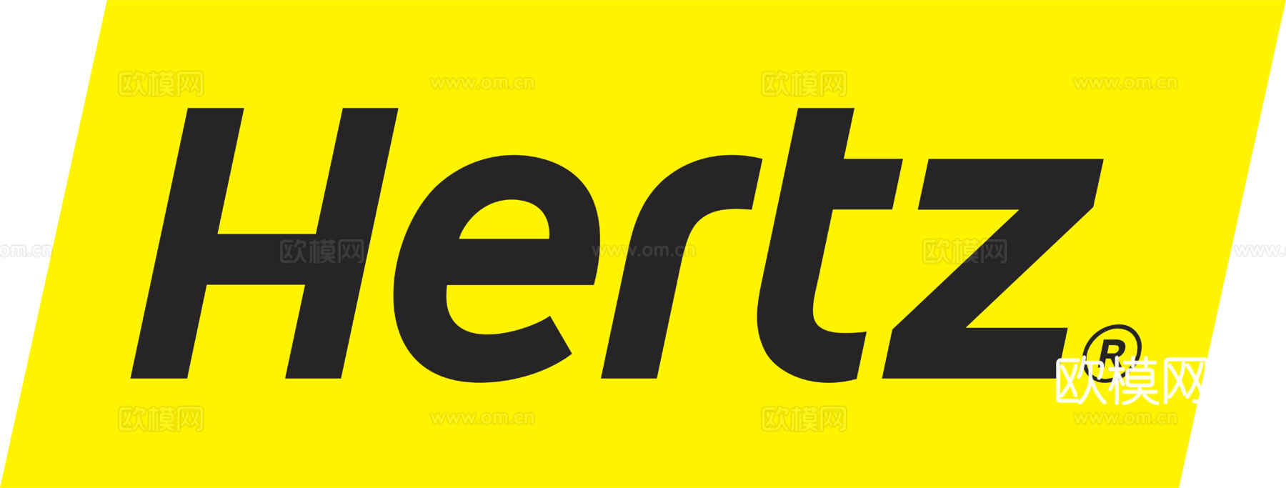hertz赫兹租车，打车租车logo