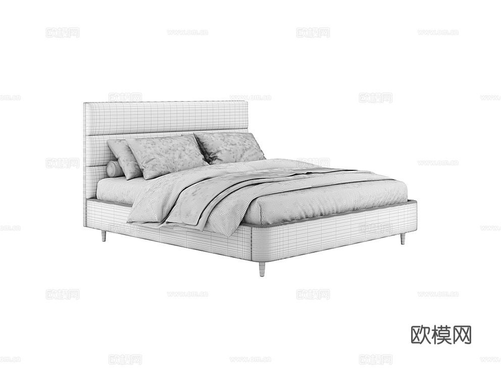 MEBELFORM 双人床3d模型下载（渲染图4）