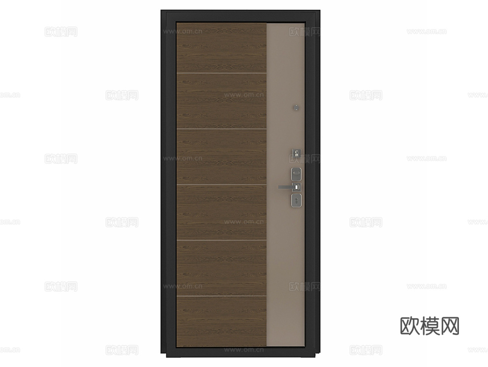 Guardian 入户门 单开门3d模型下载（渲染图1）