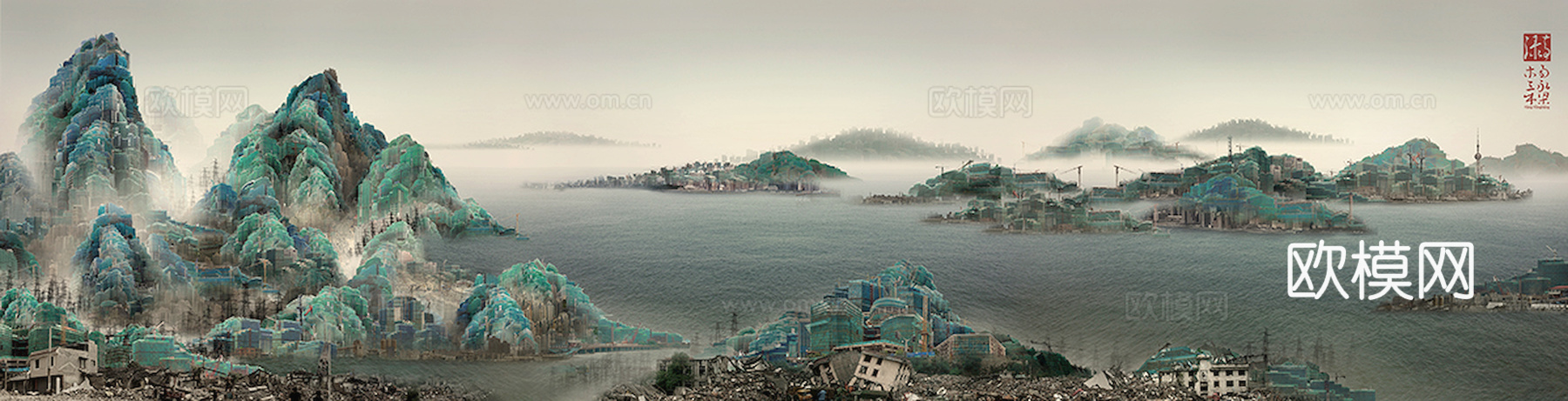 中式新中式挂画壁画字画山水花鸟背景墙壁纸装饰画油画