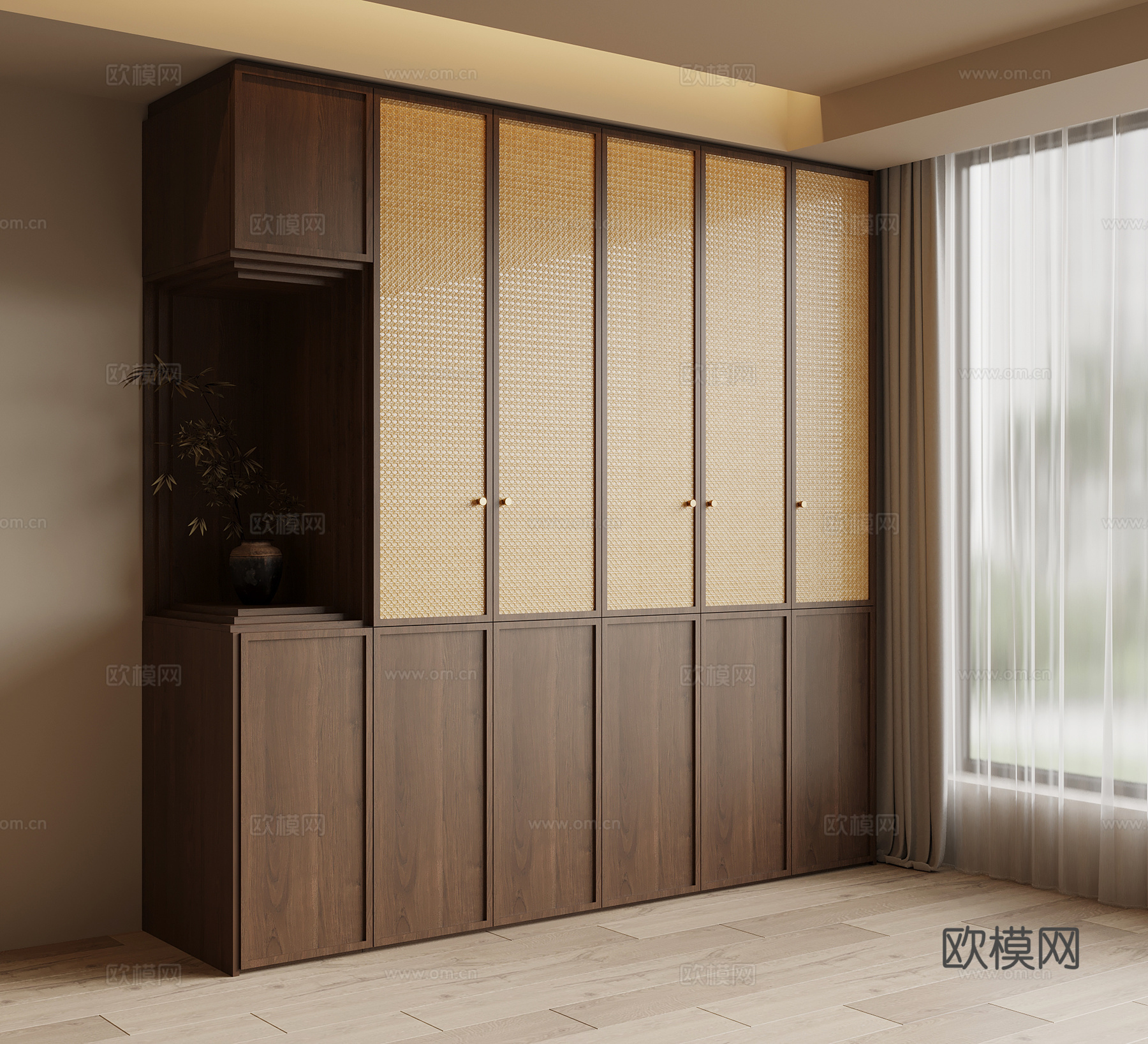 中古风衣柜su模型