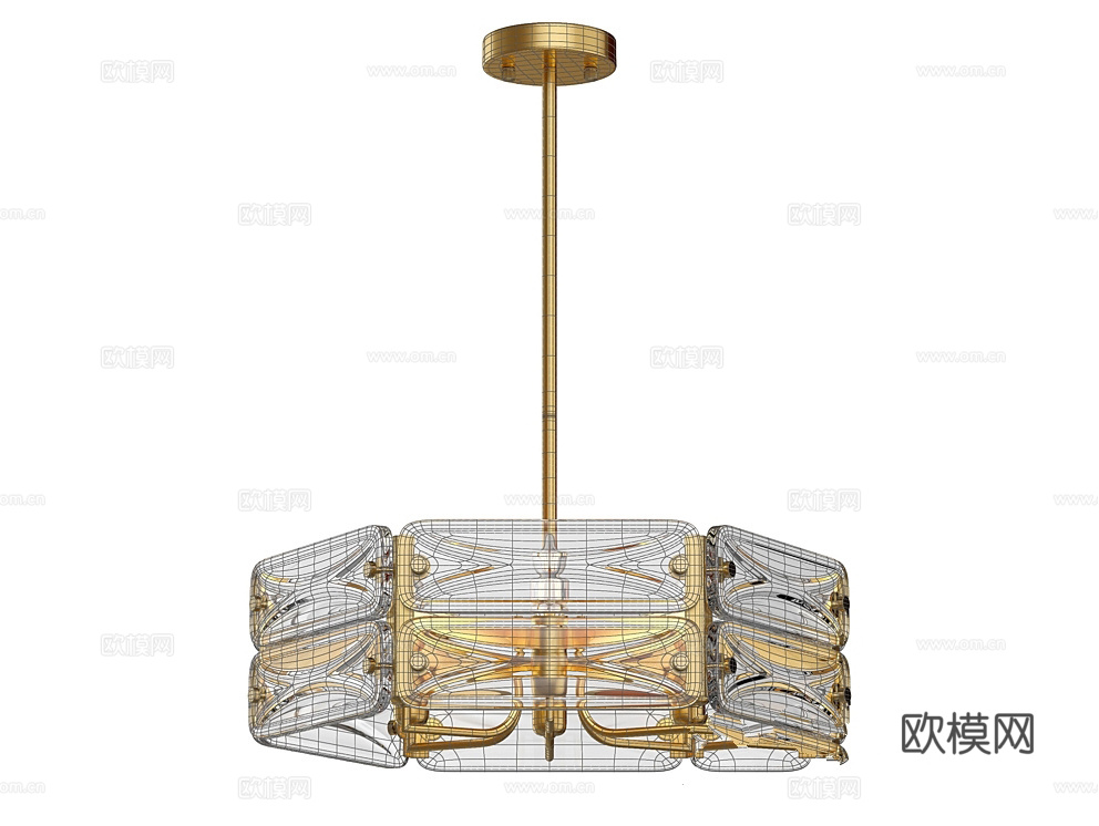 Favorite 轻奢吊灯3d模型下载（渲染图2）