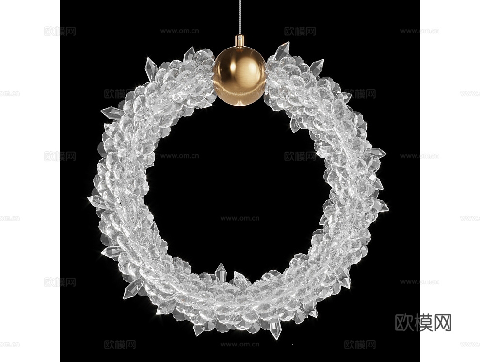 MODELUX 奢华水晶灯3d模型下载（渲染图3）