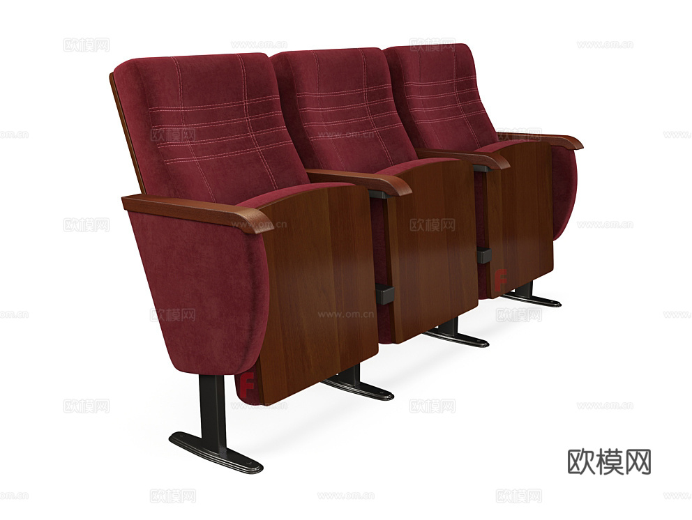 Furnitrade 连排椅 电影院椅子3d模型下载（渲染图1）