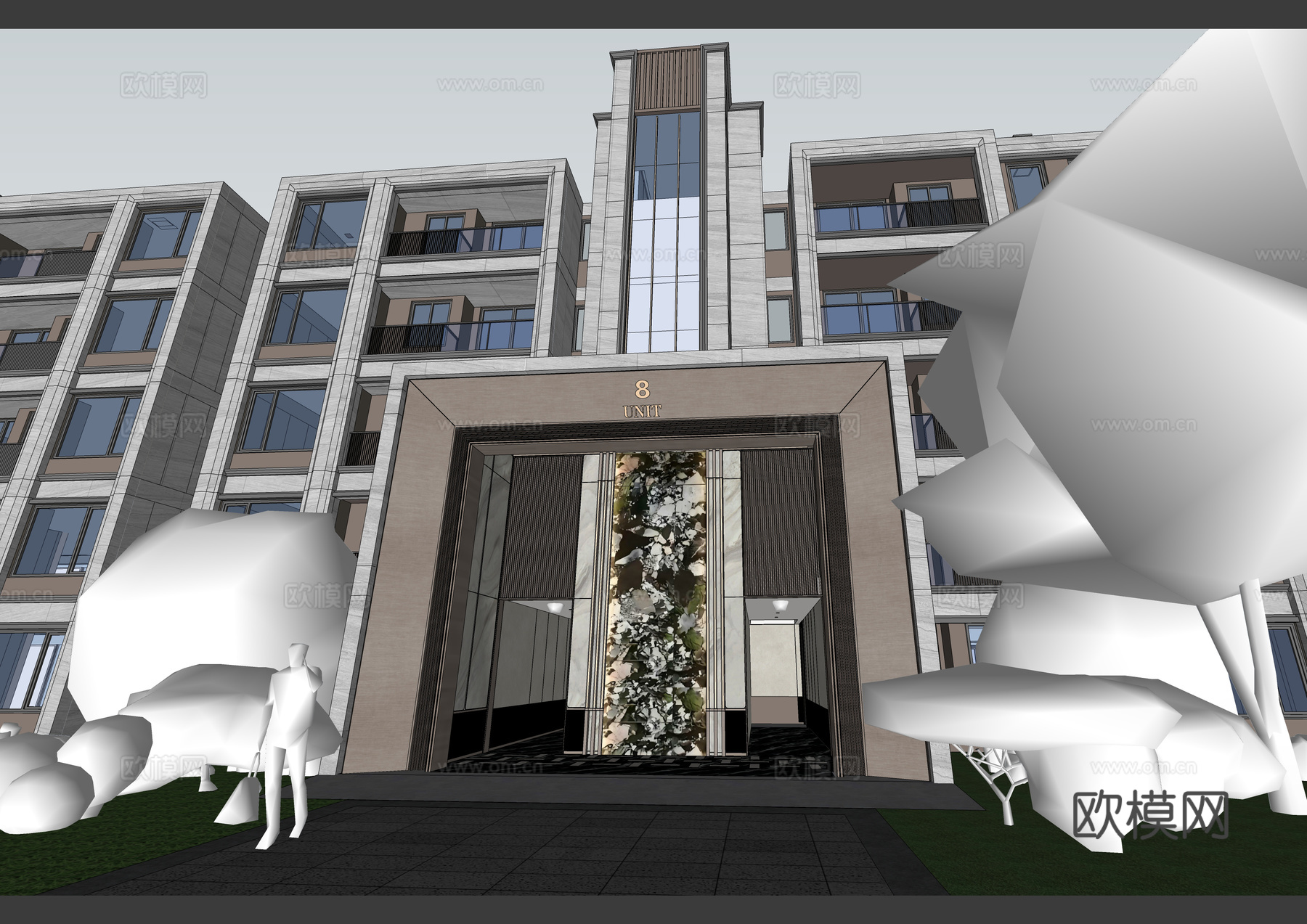 住宅门头su模型