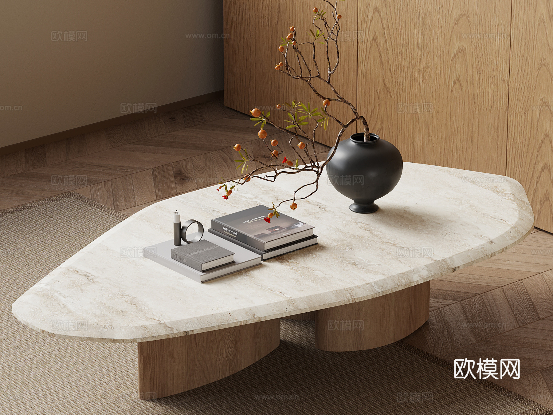 中古风茶几su模型