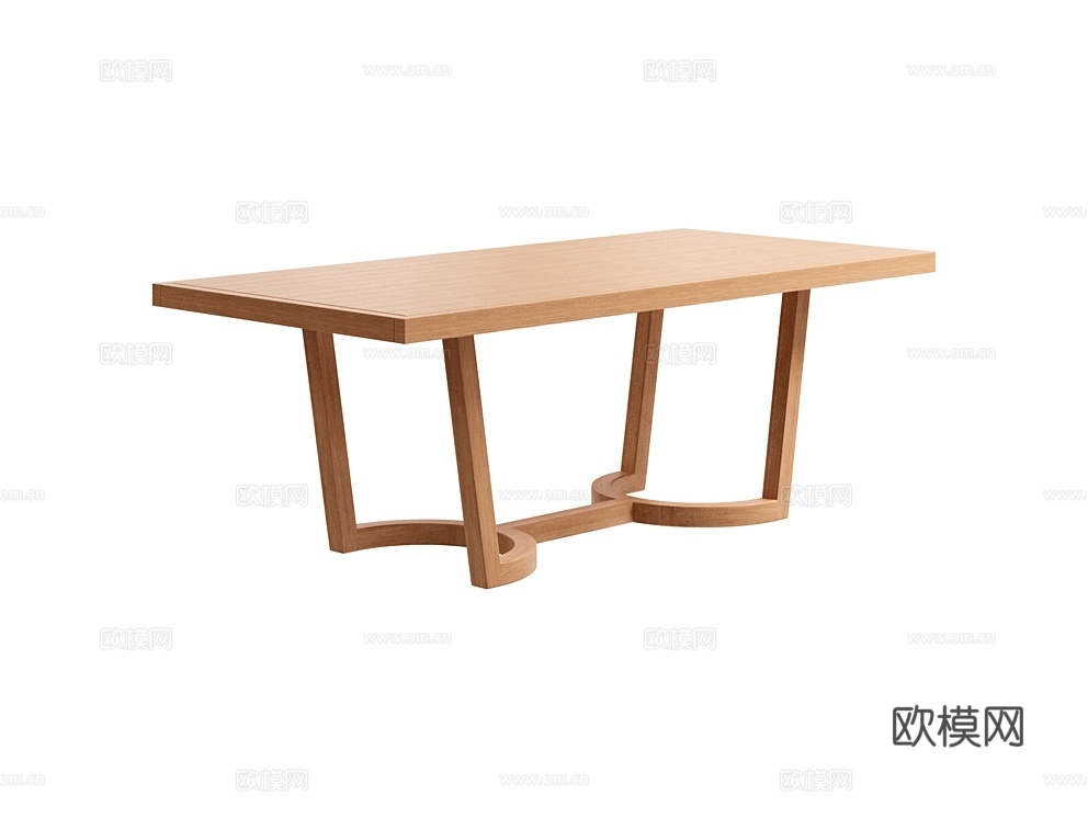 Vulcano 木桌 餐桌3d模型下载（渲染图2）