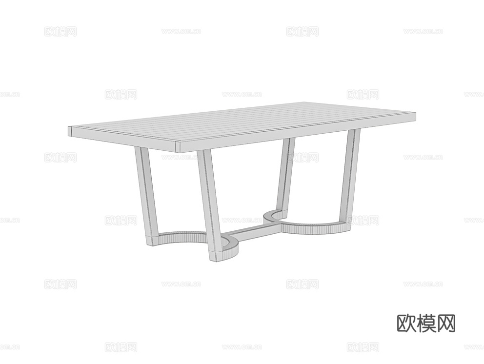 Vulcano 木桌 餐桌3d模型下载（渲染图1）