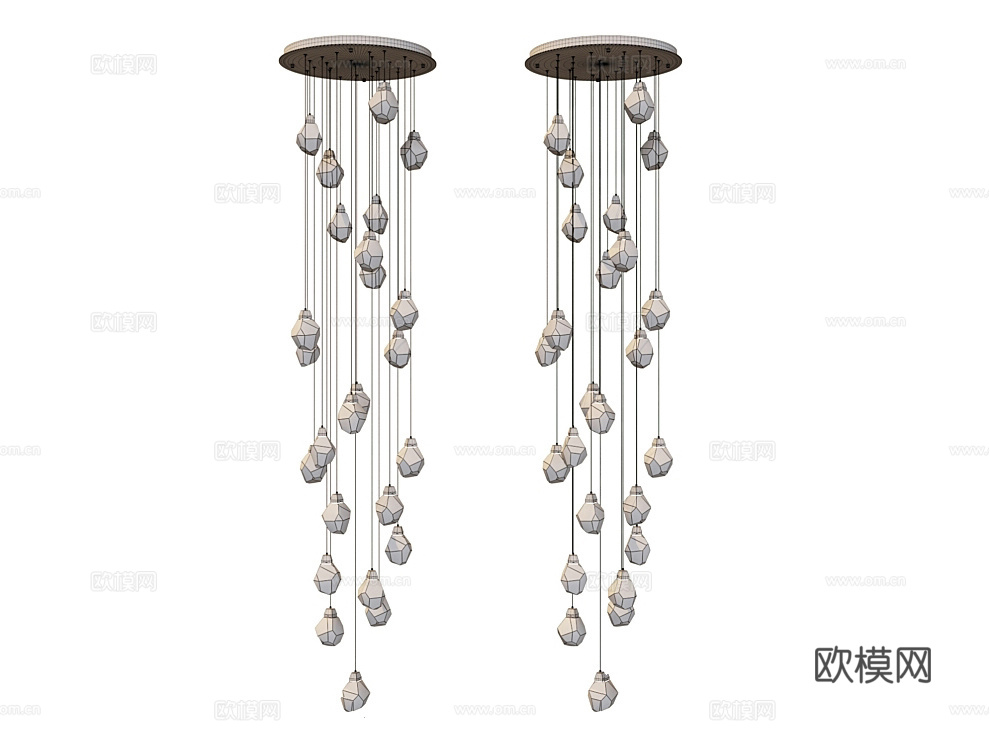 MODELUX 吸盘吊灯 装饰灯3d模型下载（渲染图1）
