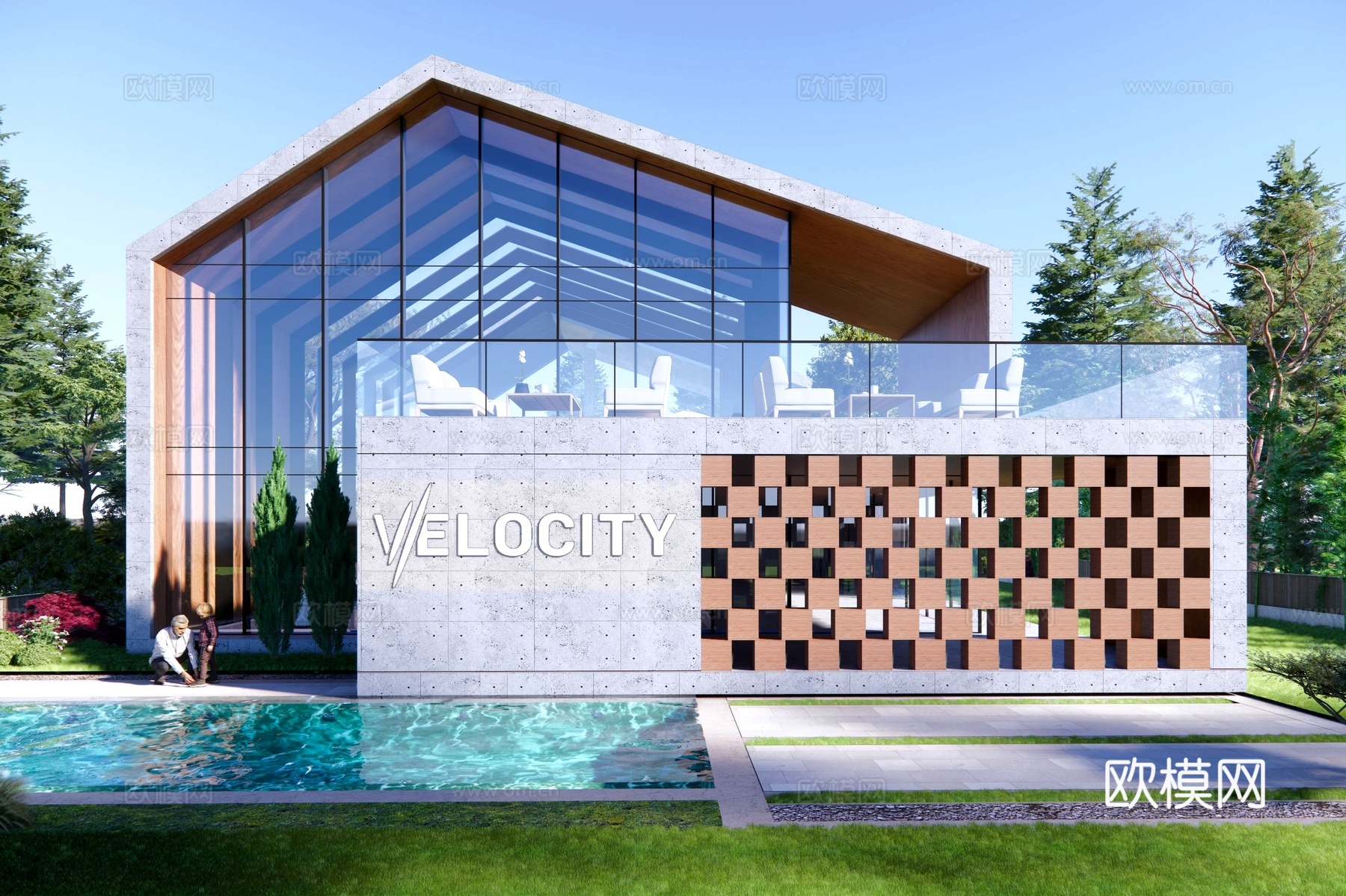 混凝土建筑su模型