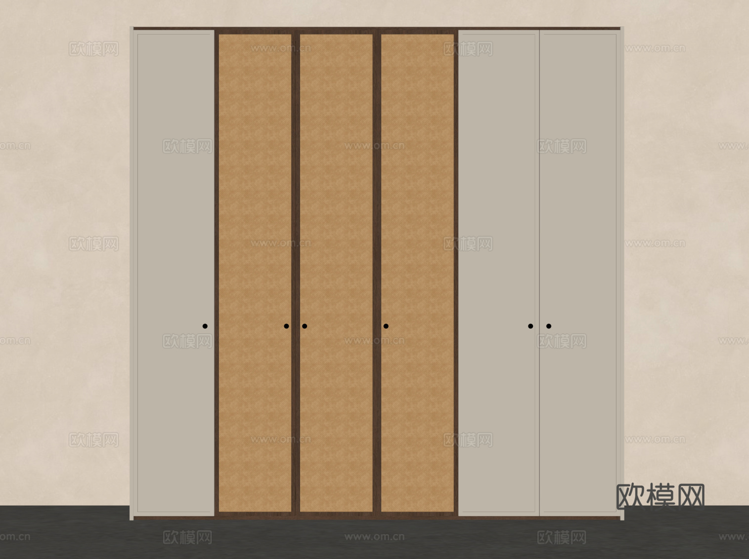 中古风衣柜su模型