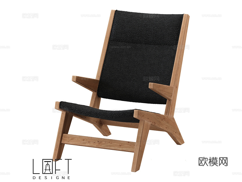LoftDesigne 扶手椅3d模型下载（渲染图1）