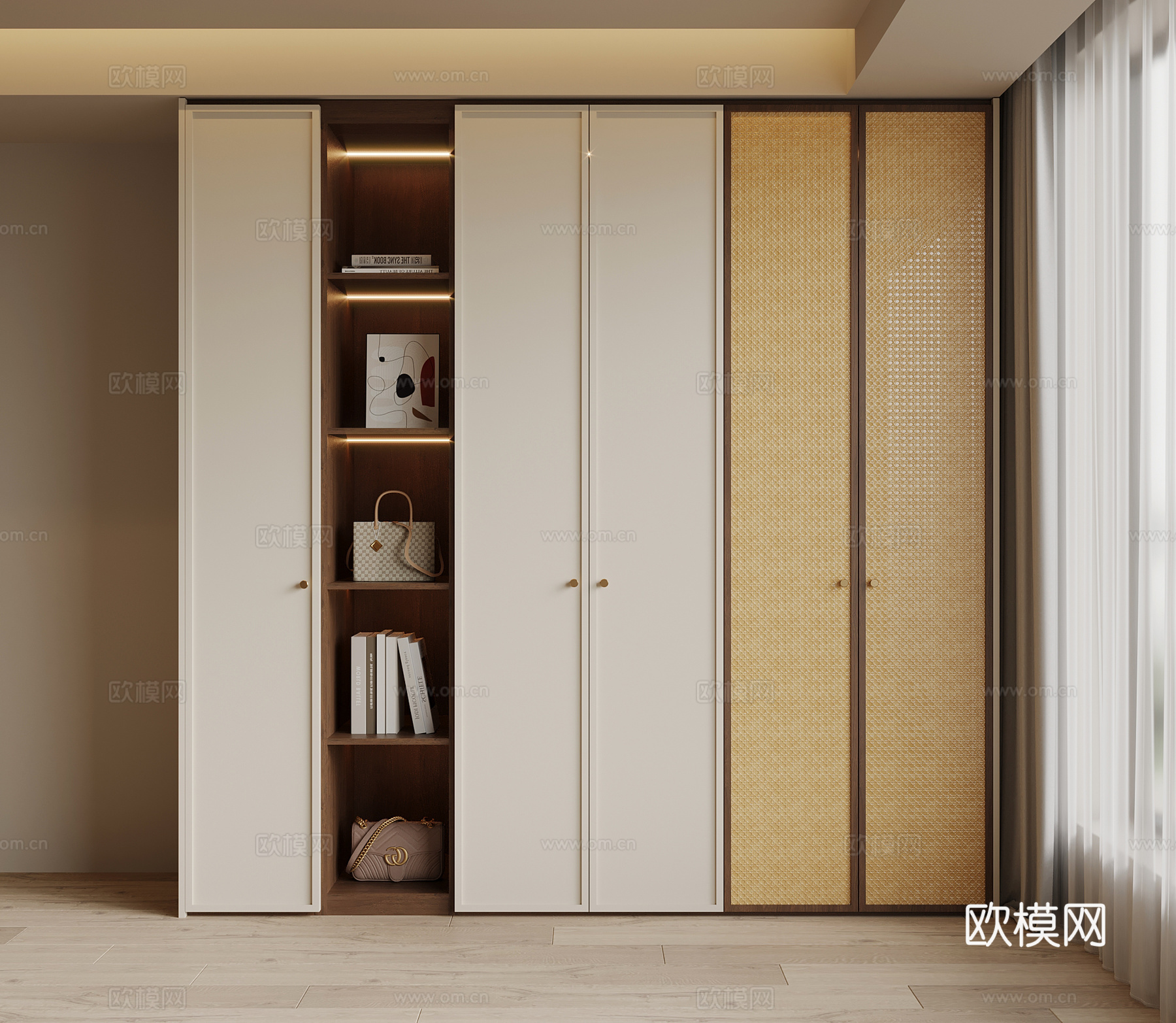 中古风衣柜su模型